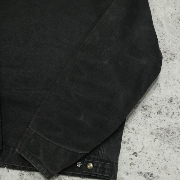 RARE Vintage Carhartt J43 ONX Onyx Faded Black Detroit Jacket Size Medium - Picture 12 of 16